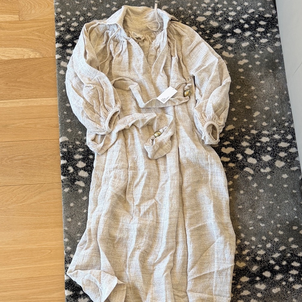 *New Lisa Marie Fernandez Cream Textured Dress